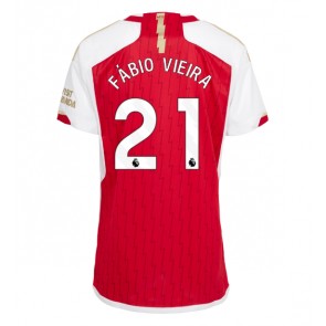 Arsenal Fabio Vieira #21 Replika Hjemmebanetrøje Dame 2023-24 Kortærmet